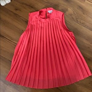 Vibrant coral fancy blouse
